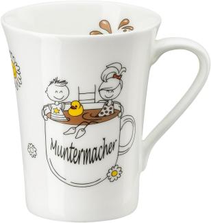 Hutschenreuther Becher mit Henkel My Mug Collection Worte - Muntermacher, Tasse, Bone China, Mehrfarbig, 400 ml, 02048-727411-15505