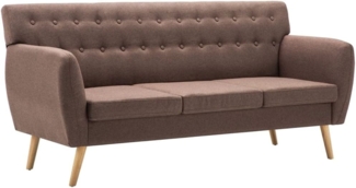 vidaXL 3-Sitzer-Sofa Stoff 172x70x82 cm Braun 247126