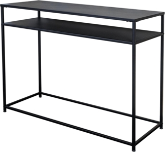 riess-ambiente Konsolentisch DURA STEEL 100cm schwarz (Einzelartikel, 1-St), Metall · schmal · Wohnzimmer · Flurtisch · mit Ablage · lackiert