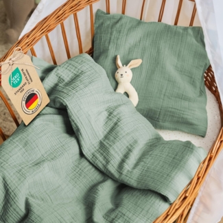 Laleni Kinderbettwäsche Kinderbettwäsche aus Baumwolle - Musselin Bettwäsche, Oeko-TEX zertifizierte Bettwäsche Sommer