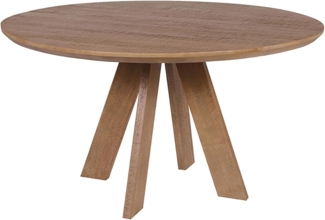 riess-ambiente Esstisch ART WOOD 120cm braun · Küchentisch aus lackiertem, massivem Mangoholz (Einzelartikel, 1-St), 4 Sitzplätze · Holzmaserung · Filzgleiter · Esszimmer · schräge Beine