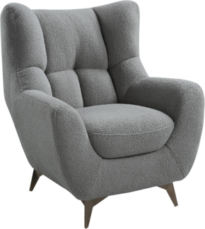 ATLANTIC home collection Sessel Shawn, mit Federkern, trendy Bezug mit Teddyoptik