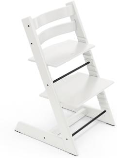 Stokke 'Tripp Trapp' Hochstuhl, white, höhenverstellbar, Buche massiv, bis 110 kg