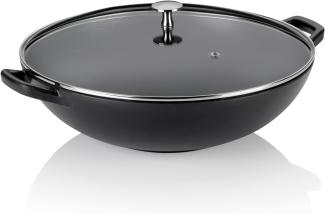 KELA Wok Calido Gusseisen schwarz 4,0l H17cm Ø36cm schwarz