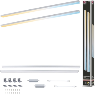 Paulmann LED Lichtleiste Inline Erweiterung chrom matt 55 cm TW 2er Set