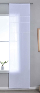 Gardinenbox Schiebegardine (1 St), Paneelwagen, halbtransparent, Halbtransparente Hollow Stripe Fabric mit Kettenstreifen und Hohlsaum für luftige Leichtigkeit, Hollow Stripe Hohlsaum Kettenstreifen »Leipzig« 202450P