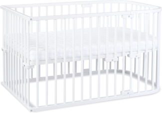 babybay Kinderbett-Set Maxi mit Matratze KlimaWave + Umbausatzmatratze Klima extraluftig