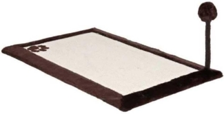 Trixie 4323 Kratzmatte mit Plüschrand, 70 × 45 cm, natur/braun