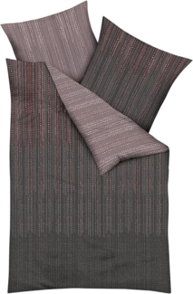 Traumschlaf Mako-Satin Wendebettwäsche Vertigo|200x220 cm + 2x 80x80 cm| burgund