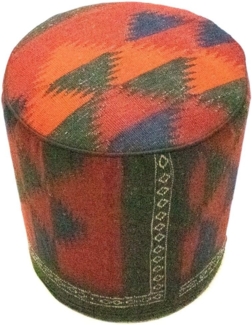 Sonderform,XS / 80 cm Ø Rund & kleiner,Mehrfarbig,Patchwork,Schurwolle,Afghanistan