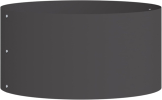 vidaXL Gartenblumentopf Schwarz 40 x 40 x 20 cm Stahl 873606