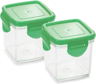 Genius Auffangbehälter Nicer Dicer Quick, Kunststoff, (Set, 4-tlg, (2 Dosen, 2 Deckel), verschließen und luftdicht aufbewahren