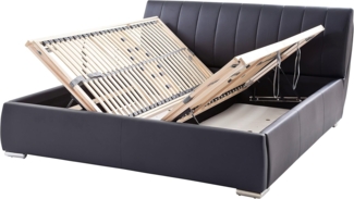 Meise Möbel Polsterbett 'Bern' braun Kunstleder inkl. Bettkasten inkl. Federholzrahmen 180x200 cm