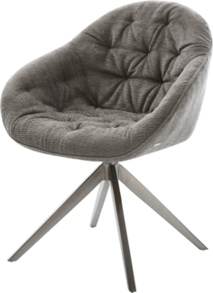 Drehstuhl Gaio-Flex Bouclé Soft Schlamm Kreuzgestell breit Graphit 360° drehbar Wippfunktion