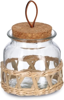 Vorratsglas Boho mit Korkdeckel - Ø 11,7 x 12 cm