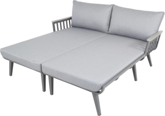 Lesli Living Gartenliege Doppelliege Lounge Liege Amalfi Duo Sonnenliege Daybed Outdoor, wetterfest pflegeleicht flexibel stellbar