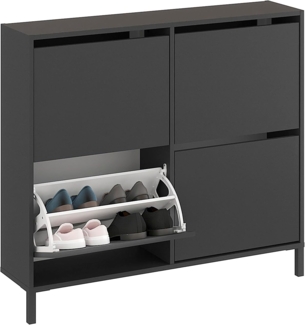 KOMTO Schuhschrank Trek 4 - Schuhregal Geschlossen mit 4 Klappen