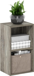 Furinno Pasir 2-stufiges Bücherregal mit offenem Regal, Französische Eiche
