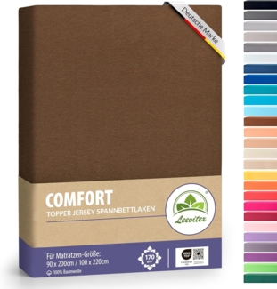 leevitex® Spannbettlaken Premium Topper Spannbettlaken, Gummizug: Rundum-Gummizug, schwer und blickdicht, 100% Baumwolle, für Topper