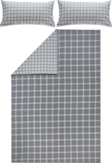 Erwin Müller Bettwäsche Wendebettwäsche, Biber, 3 teilig, Flanell Karo