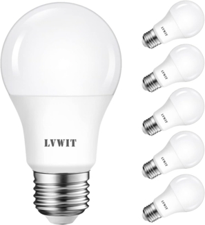 LVWIT LED E27 Birne 60W Kaltweiß 6500K, ultrahell 806 lm, matte LED Lampe (6er Pack)