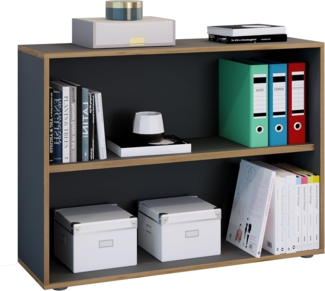 VCM Büroregal & Bücherregal Salia 920711 Anthrazit H. 74 x B. 100 x T. 33 cm