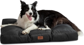 BEDSURE Hundebett große Waschbar - 91x68 cm hundematratze kühlmatte L für Hunde, Outdoor gepolstert Hundematte tiefschwarz in 10cm Höhe, selbstkühlend Grosse XL Hundekissen für Sommer