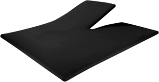 Sleeptime 'Splitttopper' Spannbettlaken für Topper, atmungsaktiv und hautfreundlich, Jersey-Baumwolle, Schwarz, 160x220 cm