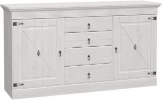 Sideboard Enzo 1 Pinie weiß 172x94x45 cm Anrichte Schrank Landhausstil