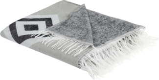 Beliani 'Kattike' Kuscheldecke, Acryl grau, 130 x 170 cm