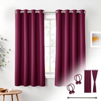 Cozyor Verdunkelungsvorhang Set mit 2x Vorhang + 2x Magnethalter + wahlweise mit Stange, Ösen (2 St), verdunkelnd, Mikrofaser Polyester