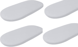 DuDu N Girlie Baumwolle Spannbettlaken für Babykörbe, Blume blau, 2-teilig