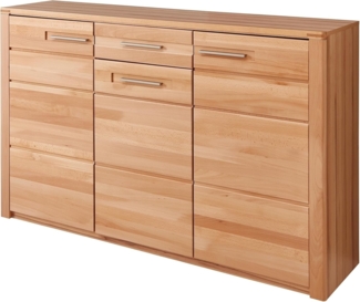 Schuhkommode >Nature One< 3 Türen, 1 Schub, FSC Kernbuche teilmassiv - 160x100x40cm (B/H/T)