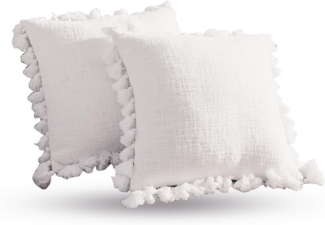 Mirabeau Kissenhülle Kissenhülle 2er Set Peniel creme, (2 Stück)