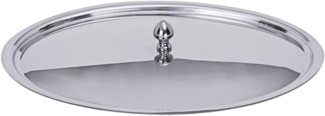 Contacto Knopfdeckel, oval, Ø 26 cm, passend zu 6806, 6808, /260, aus Edelstahl 18/10, hochglänzend