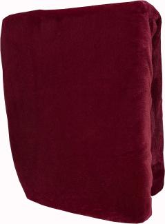 Leonado Vicenti Spannbettlaken Bordeaux 90x200-100x200 warme kuschelige Winter Premium Cashmere Touch Teddy Bettlaken Fleece Plüsch Betttuch