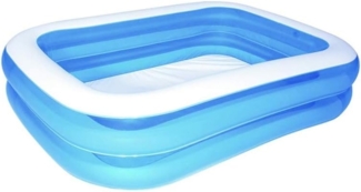 Bestway Family Pool, aufblasbares Kinder-Planschbecken, Türkis/Weiß, 201 x 150 x 51 cm