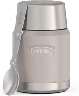 THERMOS Thermobehälter ICON FOOD JAR, Thermobehälter für Essen, spülmaschinenfest, Edelstahl, Kunststoff, Silikon, (1-tlg), 0,47l, 10h heiß & 24h kalt, dicht & auslaufsicher, mit Löffel