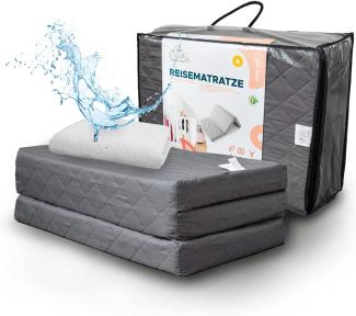 Reisematratze TO-GO Premium 70x140 cm schwarz mit Nässeschutz