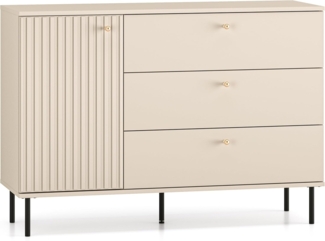 Selsey CALETTO - Sideboard mit 3 Schubladen, Beige, 120 cm