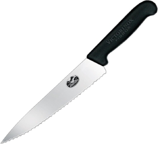 Victorinox 'Fibrox' Tranchiermesser, Stahl schwarz, 22 cm