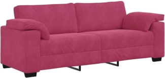 vidaXL 3-Sitzer-Sofa Weinrot 178 cm Samt 4105281
