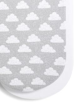 Snüz Moses Korb/Kinderwagen Bezug 75 x 35 cm - Cloud Nine Design - Leichte, Atmungsaktive & Luxuriöse Baumwolle, die für Kinderwagen & Moses Körbe Geeignet ist - Spannbettlaken im 2er Set