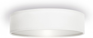 LED Deckenleuchte Stoff Weiß / Abdeckung satiniert, Ø 40cm