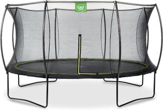 EXIT Toys 'Silhouette' Trampolin, schwarz, 427 cm Durchmesser, ab 3 Jahren, maximal belastbar bis 120 kg, inkl. Sicherheitsnetz