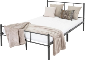 ML-DESIGN Metallbett Bettgestell Bettrahmen Stahlrahmen mit Lattenrost Metallbettrahmen, Einzelbett Toulouse Einzelbettgestell Gästebett Metall