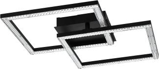 Eglo 99799 LED Deckenleuchte LEJIAS schwarz transparent L:45 B:45 H:7,5cm 3000K