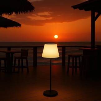 MeLiTec LED Solarleuchte Solar-Gartenleuchte SO50, LED wechselbar, warmweiß, Solar-Lampe Lounge-Licht, Outdoor-Leuchte Farbwechsel, auch Tischlampe