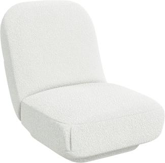 HOMCOM Relaxsessel Bodensessel, Bodenstuhl, Bodensofa mit Samtoptik (set, 1-St, Bodensessel), Bodensessel, Lazy Sofa, Creme, 56 x 76,5 x 66 cm