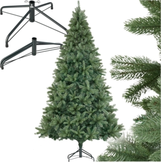 tectake Künstlicher Weihnachtsbaum Weihnachtsbaum, Undekorierter/Unbeleuchteter Baum, verschiedene Größen, künstlich in Grün, mit PVC- und Spritzgussnadeln